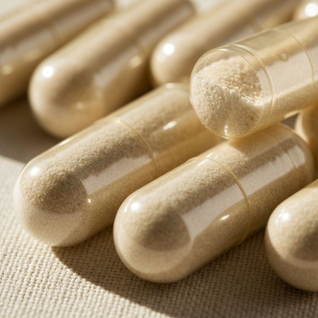 Open capsule showing powder inside